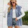 Grande taille femmes vêtements Denim gilet femmes été Style mode tendance Denim sans manches gilets jean femme haut