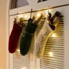 Weihnachtsdekorationen 1PC Strümpfe stricken Weihnachten großen Kamin hängen für Familie Dekor schöne Geschenktüte