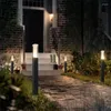 1 st rörelsesensor 12W LED Garden Lawn Lamp Modern vattentät IP65 Aluminium Pillar Light Outdoor Courtyard Villa Landscape