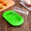 Plates Butter Box Sealing With Wood Lid Knife Dish Ceramic Keeper Tool Cheese Storage Tray Plate Container For Restaurant Kitchen