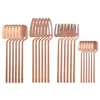 Dinnerware Sets 24 Pcs Stainless Steel Spoon Knife Fork Set Coffee Creative Hanging Cup Dessert And