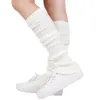 Women Socks Women's Leg Warmer Soft Knitted Foot Cover Candy Color All-match Warming Boot Stockings 1 Pair Winter Loose Over Knee