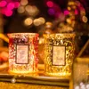 Grand dîner en verre parfumé en verre s pour mariage en or métallique en or pots de luxe décoration 0103