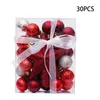 Party Decoration Christmas Tree Balls PVC 30Pcs/Set 30mm Xmas Ball Bauble Hanging Home Ornament Decor