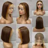 Perucas retas P4/27 Destaque 13x4 Lace Frontal Human Hair Wigs para mulheres negras pré-arrancadas com cabelo natural