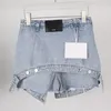 Mini vestido feminino luxo sexy shorts jeans saia saias falsas de design de duas peças