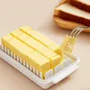 Tallrikar Portable Butter Box Tätning med trälock Kniv Keramikhållare Verktyg Nordisk Style Ostlagring Magasinplattbehållare för kök