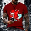 Erkek Tişörtler Unisex Noel T-shirt Erkek Kadınlar 2022 Yeni Ebeveyn-Çocuk T-Shirt Festival Gömlek Erkek Parti Gündelik Moda Kısa Kollu Üstler Tee Tee T230103
