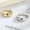 Trouwringen Zhouyang vintage dikke ring voor vrouwen eenvoudige gouden kleur vinger accessoires mannen sieraden ins stijl groothandel kar2099