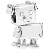 925 Sterling Silver Bobby Bot Dog Charm حبة تناسب أساور سحر المجوهرات الأوروبية Pandora