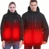 Piumino da uomo Uomo Donna Inverno Autunno Abbigliamento intelligente Imbottito in cotone Usb Giacca riscaldata elettricamente Calda carica con cappuccio Fever Coat Travel