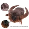 Chien Vêtements Drôle Pet Cap Unique Bovins Cornes Couvre-chef Costume Cosplay Chapeau Avec Fantaisie Fête Fournitures Hiver Chaud