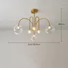 Pendant Lamps Nordic LED Lights Glass Light Fixtures Living Room Luster Home Decor Bedroom Indoor Lighting Kitchen Accessory