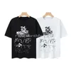 Mens Fashion Brand T Shirt Concert Letter Print Short Sleeve Round Neck Summer Loose T-Shirt Top Black White - op