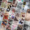 Geschenkpapier, 50 Blatt, Times Poster-Serie, dekoratives Aufkleberbuch, natürliche Pflanzen, Pilze, hübsche Dame, Scrapbooking, Junk Journal, Deko