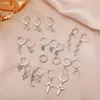 Серьги для гвоздики 9 пары сплавов набора модных корейских простых простых ушных заливок для женщин -ювелирных изделий подарка на день рождения
