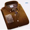 Camisas casuais masculinas Corduroy Algodão quente Pluxh masculino grossa camisa de inverno masculino vestido de velvet revestido de veludo ouswear windbreaker windbreaker