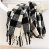 Scarves Wrap Scarf British Style Imitation Cashmere Autumn Winter Checkered Long Women Coldproof