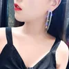 Dangle Earrings 2023 Exaggerated Golden Silver Colour Long Tassel For Women Personality Fashion Wedding Jewelry Birthday Gifts