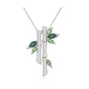 Collane a ciondolo 2023 Trend originale 1 1 set di gioielli fine set di collana verde Orecchini ad anello Bracciale di lusso Gift 24328444