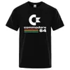 Erkek Tişörtler Erkekler T-Shirts 2022 Yaz Commodore 64 Baskı Tişört C64 Sid Amiga Retro Serin Tasarım Sokak Kısa Kollu Üst Tee Pamuk Giyim T230103