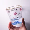 Verres à vin nouveauté Style japonais Fuji montagne tasse rose fleur de cerisier volcan verre Net eau rouge créatif fille coeur mignon