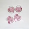 Borosilikat rosa herzförmige Shisha-Glasschale Rauchtabakschalen 14 mm männliches Glas Wasserpfeife Ölbrenner Rig Becherglas Bong