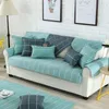 Chair Covers Blue Striped Cotton Sofa For Living Room Sectional Slipcovers Anti-slip Corner Cover Towel Protector 1 Piece