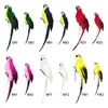 Garden Decorations 25/35cm Simulation Parrot Bird Decoration Creative Feather Artificial Lawn Figurine Ornament Miniature Decor