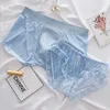 Mutande Uomo Donna Coppie Intimo Sexy Mutandine di pizzo Slip a vita bassa Comfort maschile Boxer corti in seta di ghiaccio Amanti