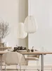 Pendant Lamps Nordic Led Chandelier Lights Loft Restaurant Decor Metal Lampshade Fabric Bedroom Coffee Bar Dining Room Furniture