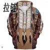 Męskie bluzy 2023 Czarne aborygeńskie retro ludzie Anren 3D Hoodie Men Men Ladies Fashion Hooded Bluza z długim rękawem Style