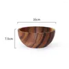 Plates Japanese Style Wooden Bowl Natural Wood Tableware For Kitchen Item Utensils Good Product Design Dining Home Dinnerware