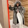 Women s Fur Faux Hooded Warm Thick Women Imitation Overcoats Sexy Winter Autumn Long Section Female Fake Jackets J3523 221231