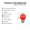10 2W E27 LED Renkli Ampul Mini Globe Ampuller İç Mekan Dış Dekorasyon Strings5718774267p