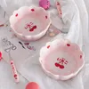 Bols Bol de fraises Mignon Fille Coeur Salade Céramique Maison Petit Déjeuner Dessert Avec Cuillère Fourchette Kawaii Cuisine Vaisselle