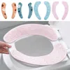 Toilet Seat Covers Universal Plush Winter Cover Mat Soft Warm Adhesive Pads Cushion Bathroom Closestool Lid Accessories