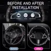 Steering Wheel Covers 15 Inch Color Shiny Rhinestones Cover Diamond PU Leather Car Universal Auto Accessories