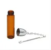 Hight plastic glass Bottle Snuff Dispenser Bullet Rocket Snorter sniff Stash with scrapper pill case container spoon earpi