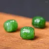 Бусины One Pcs Jasper Green Carved Pillar 15 4 мм для ювелирных изделий DIY, делая свободные FPPJ Оптовая природа драгоценный камень