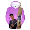 Erkek Hoodies Tay-K Sweatshirts Harajuku Sonbahar 3D Karikatür 2023 Glack Hoodie Blood Teenage Carewneck Moda Külotları Kaput