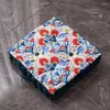 Travesseiro de travesseiro de impressão digital Backrest Batle janela tatami piso pad cadeira de jantar decoração casa decoração de veludo holandês assento quadrado