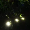 4-pack 2V/100MA Zonne-energiebesparende roestvrijstalen ondergrondse gazonlamp met 4 LED's waterdichte buitentuin