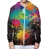 Hoodies masculinos gradiente colorido 3D Pullover impresso Homens Mulheres com capuz Sweatshirts Capuz de mangas compridas