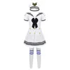 Roupas Define fantasias para crianças para marinhas uniformes uniformes Halloween Cosplay Girls Choir School Dance Desemation Dress com chapéu de meia