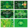 115x180cm Large St Patricks Day Backdrop Banner Decoration for Indoor Outdoor Yard Sign Backgroud Party Favor Home Ornament with Four Brass Grommets