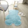 Soft Faux Rabbit Fur Carpets Cute Bear Area Rugs for Bedroom Children Floor Bedside Mats Sofa Living Room Carpet White Home Deco