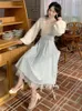 Casual Dresses Winter Lace Kawaii Strap Dress Women Japanese Y2K Sweet Plaid Female Korean Fashion Vintage Party Midi 2023