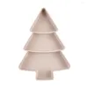 Plates Creative Christmas Tree Form Candy Nuts Dry Fruits Plastic Plate Desktop Decorative Storage Tray Kitchen Supplies