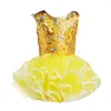 Scene Wear Kids Ballroom Clothing Sequined Dancing Tutu Dress Girls Jazz Dance Costume Toddler Wedding Princess